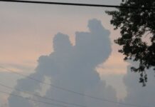 Ilusion optica en las nubes . King Kong