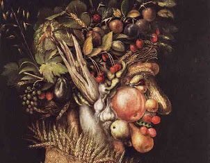 Arcimboldo , flores , verduras y campo.