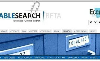 Cablesearch, buscador de documentos filtrados de Wikileaks