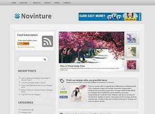 Plantilla Blogger estilo Revista. Plantilla Novinture Blogger
