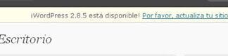 Ya disponible WordPress versión 2.8.5