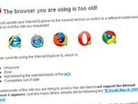 Bloquear blog de WordPress en Internet Explorer 6