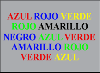 Agilidad Mental. Colores en palabras.