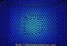 Ilusion optica. Cubo en 3D