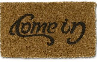 Ambigrama (Doble Mensaje) en la Alfombra de tu Casa: «Come in» o «Go Away»
