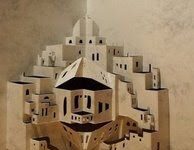 Imagenes de Escher realizadas mediante Origami.