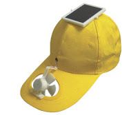 Gorro con panel solar y ventilador