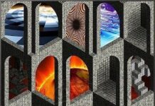 Salas infinitas . Ilusion optica basada en los mundos de Escher