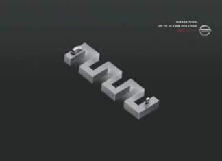 Ilusiones opticas en publicidad de Nissan