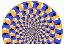 Ilusion optica.Efecto espiral y movimiento juntos