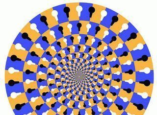 Ilusion optica.Efecto espiral y movimiento juntos