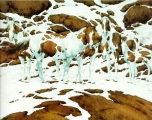 Ilusión Óptica. Caballos en la nieve