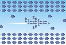 Ilusion optica. avion en movimiento