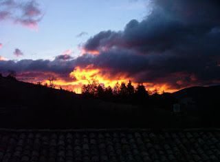 Incendio o efecto luminoso