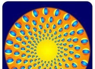 Ilusion optica.Pelotas en movimiento