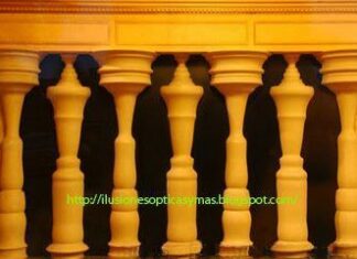 Ilusiones opticas. Siluetas entre pilares