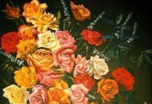 Ilusion optica. Escondido entre las rosas