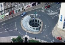 Rotonda de trafico. Ilusion optica real