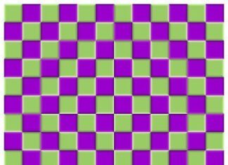 Ilusion optica. Tablero con movimiento mareante