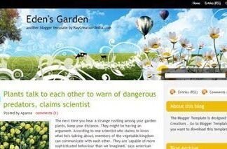 Eden’s Garden, plantilla blogger gratis