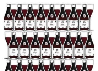 Teselacion optica con botellas y copas