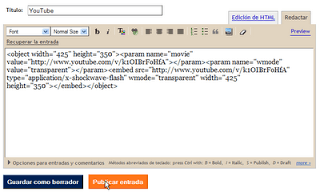 Editar vídeos Youtube en tu blogg
