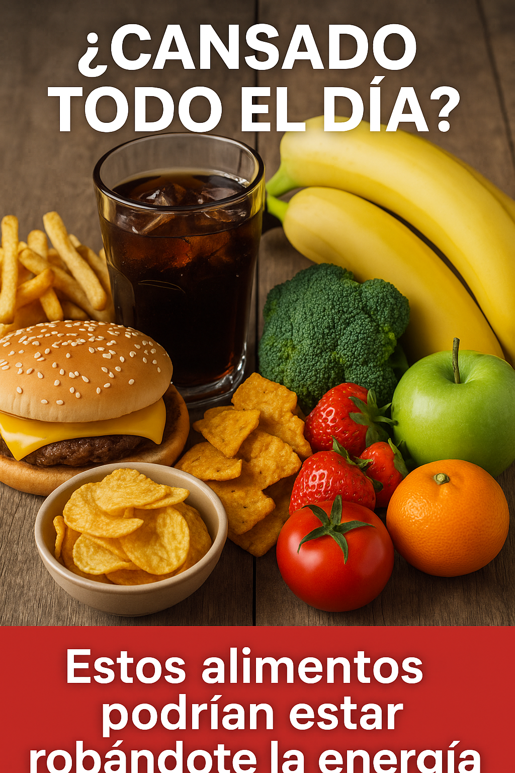 Alimentos que fatigan vs. alimentos que dan energía