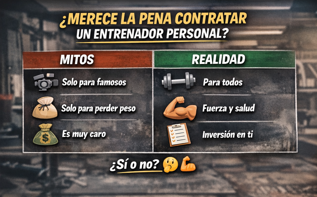 Mitos y realidades sobre contratar un entrenador personal para perder peso y ganar fuerza